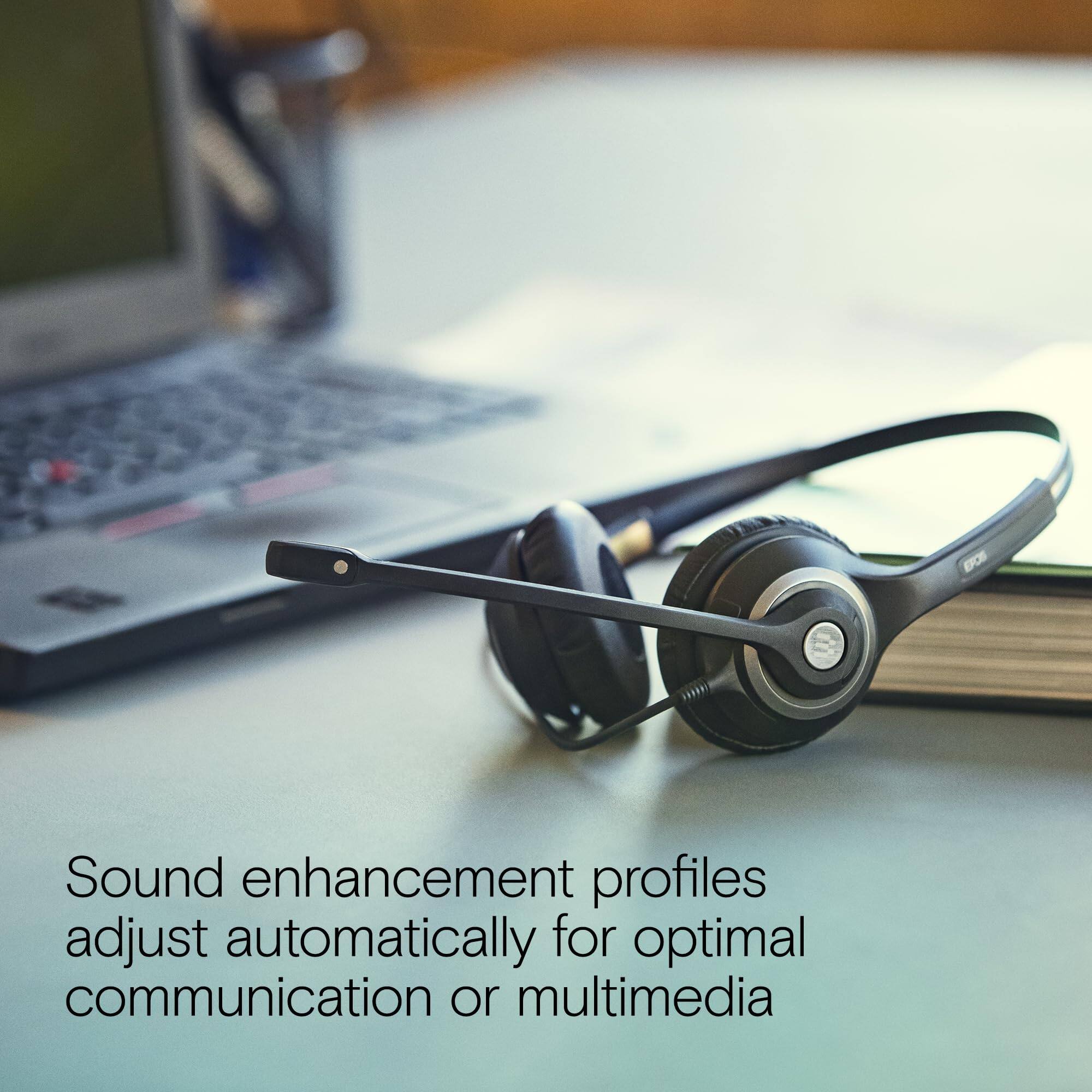 Sound enhancement profiles adjust automatically for optimal communication or multimedia