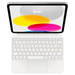 Apple - Magic Keyboard Folio for iPad 10th Gen, Detachable 2-Piece Design, Trackpad, Korean - White