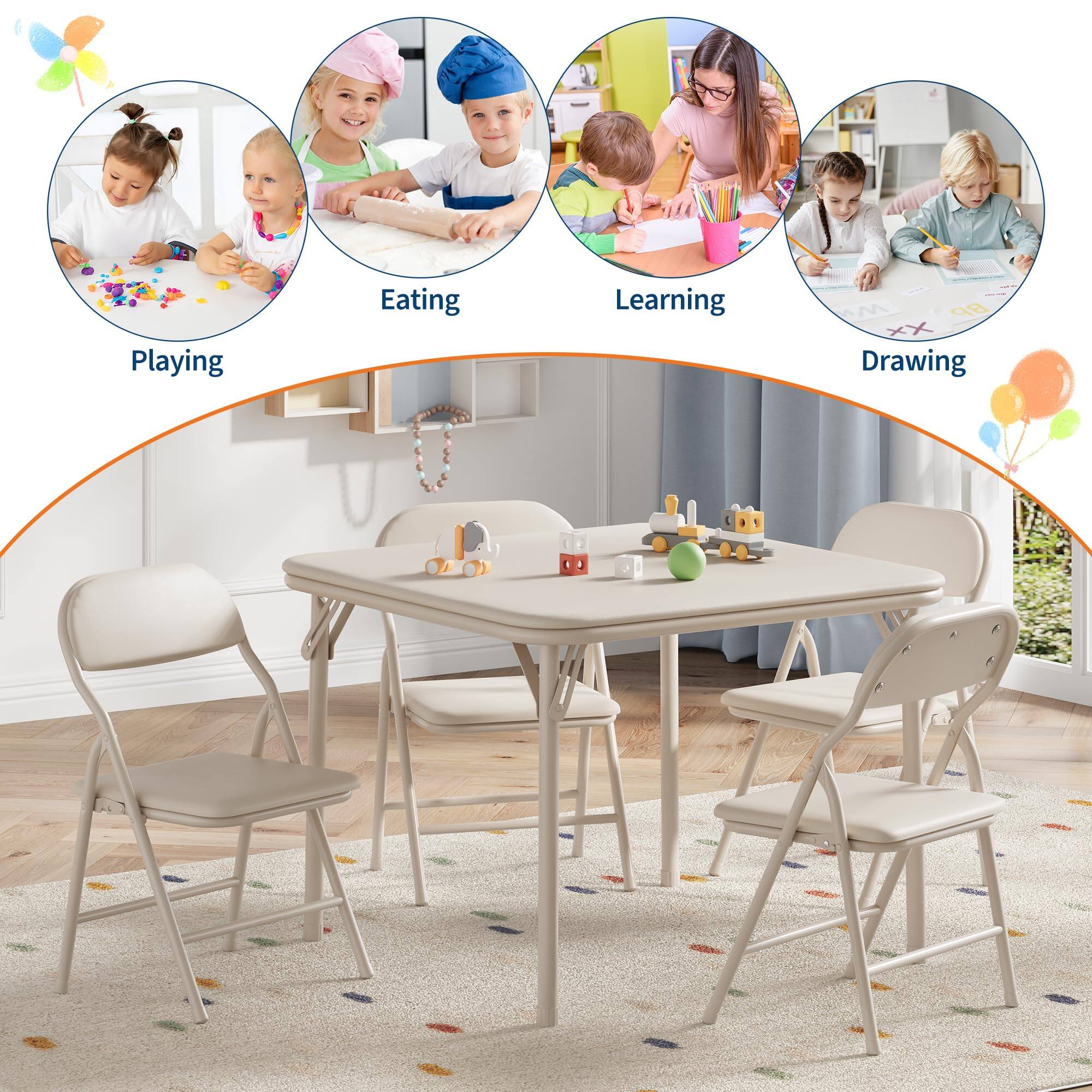 Playing  
Eating  
Learning  
Drawing