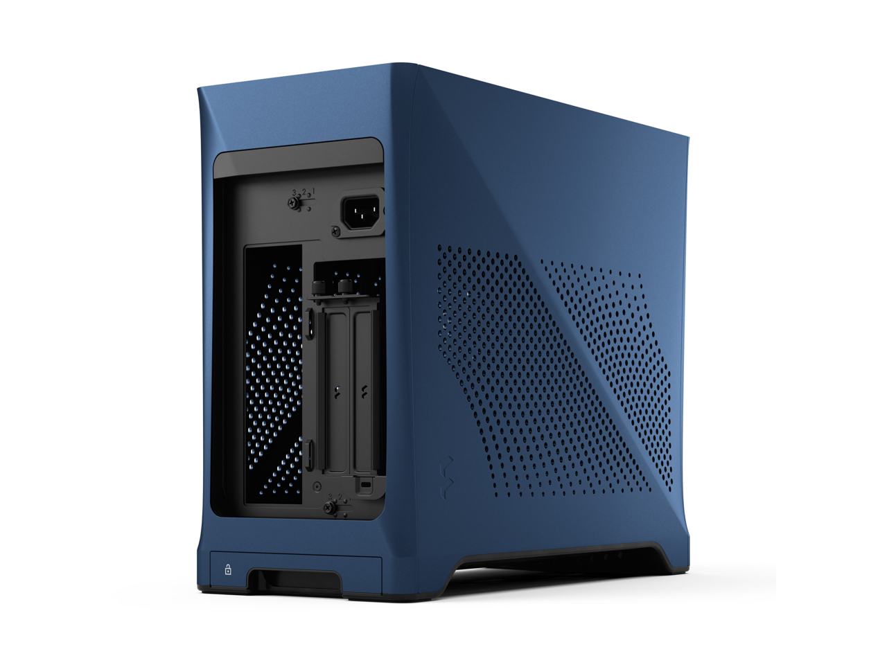 Alt View 5. Fractal Design - Fractal Design Era 2 Midnight Blue Anodized Aluminum/Steel Mini-ITX Compact Small Form Factor PC Case - Midnight Blue.