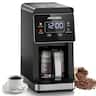 AIRMSEN - Drip Coffee Maker with Built-In Grinder, 3 Grind Settings, 5-Cup, 24-Hour Delay, Auto Keep Warm - Black