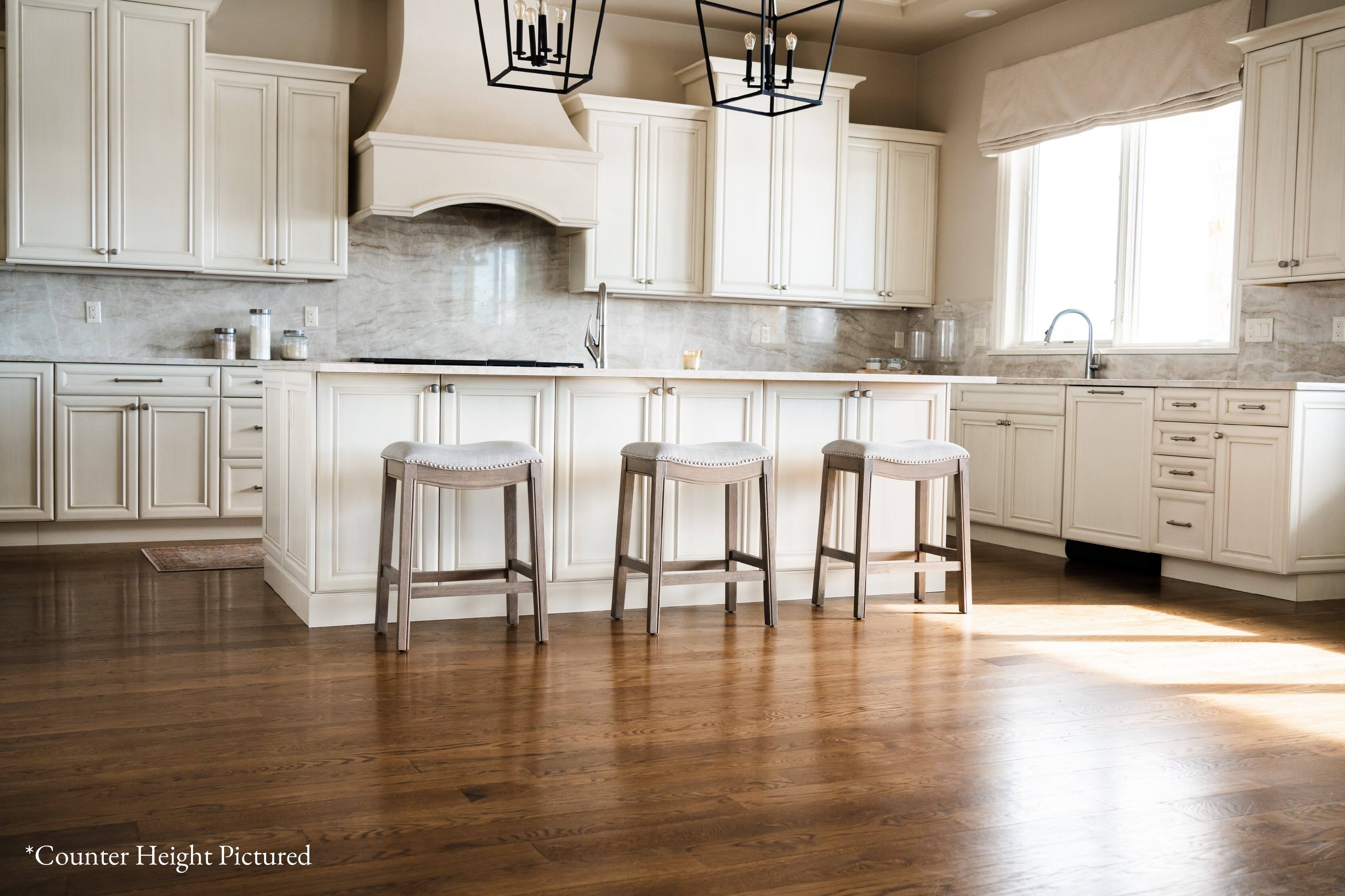 The text on the image reads: "Counter Height Pictured."