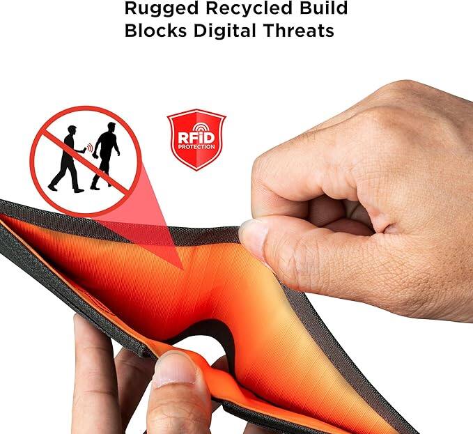 Rugged Recycled Build Blocks Digital Threats  
RFiD Protection