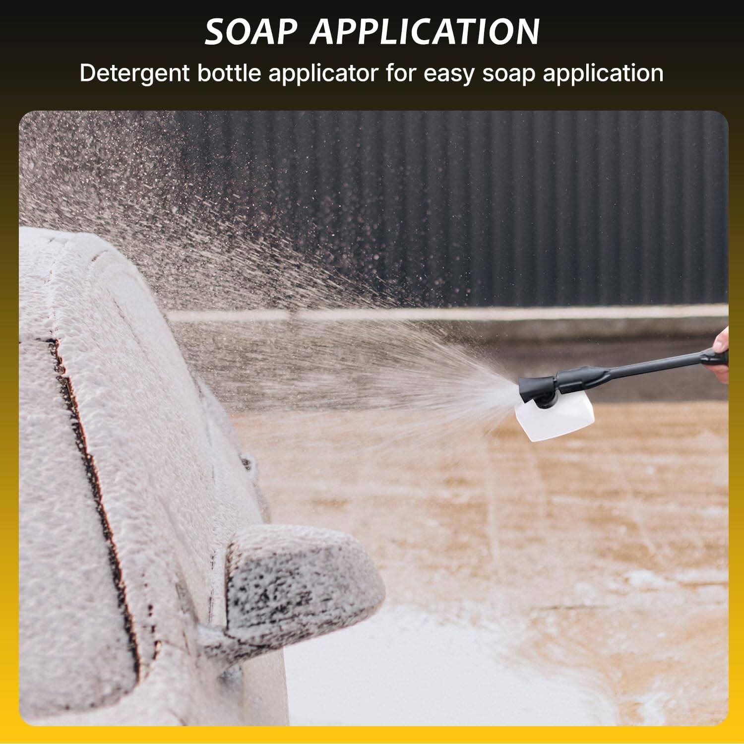 SOAP APPLICATION  
Detergent bottle applicator for easy soap application