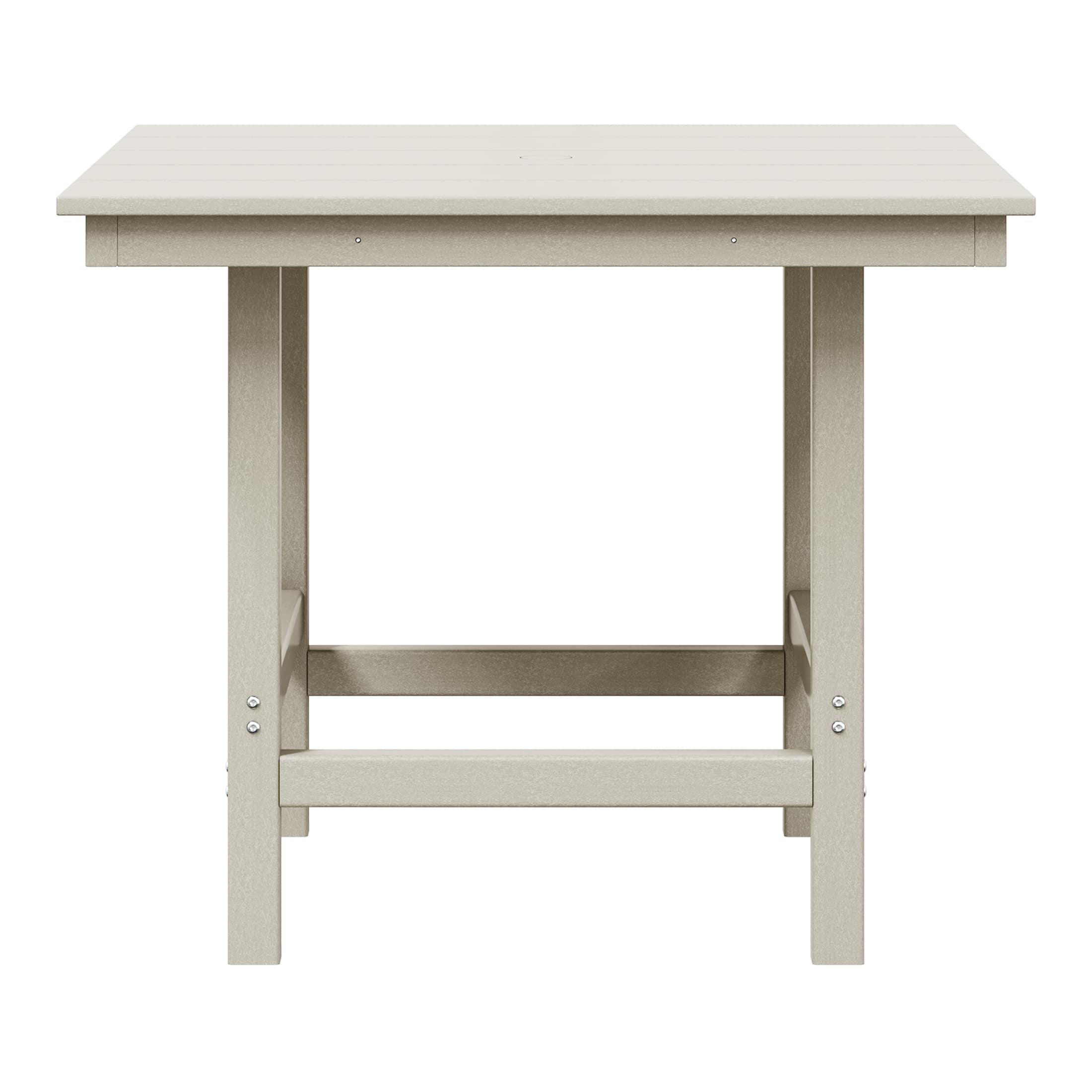 "WestinTrends - Ashore Outdoor HDPE 36"" Square Patio Dining Table with Umbrella Hole - Sand" price history on PriceWatchPro
