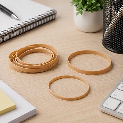 Alt View 1. Staples - Economy #54 Rubber Bands, Assorted Sizes, 300/Pack - Beige.