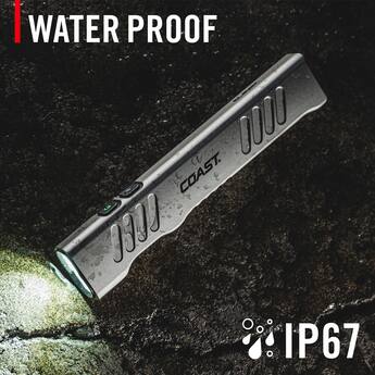 coast pocket rechargeable flashlight XT7R 1500 Lumen LED with Magnetic Mount, Slide Focus, and Clip, Blue X rechargeable battery or can be backed up with standard AAA alkaline batteries (purchased separately) Coast Slayer 1150 Lumen USB-C