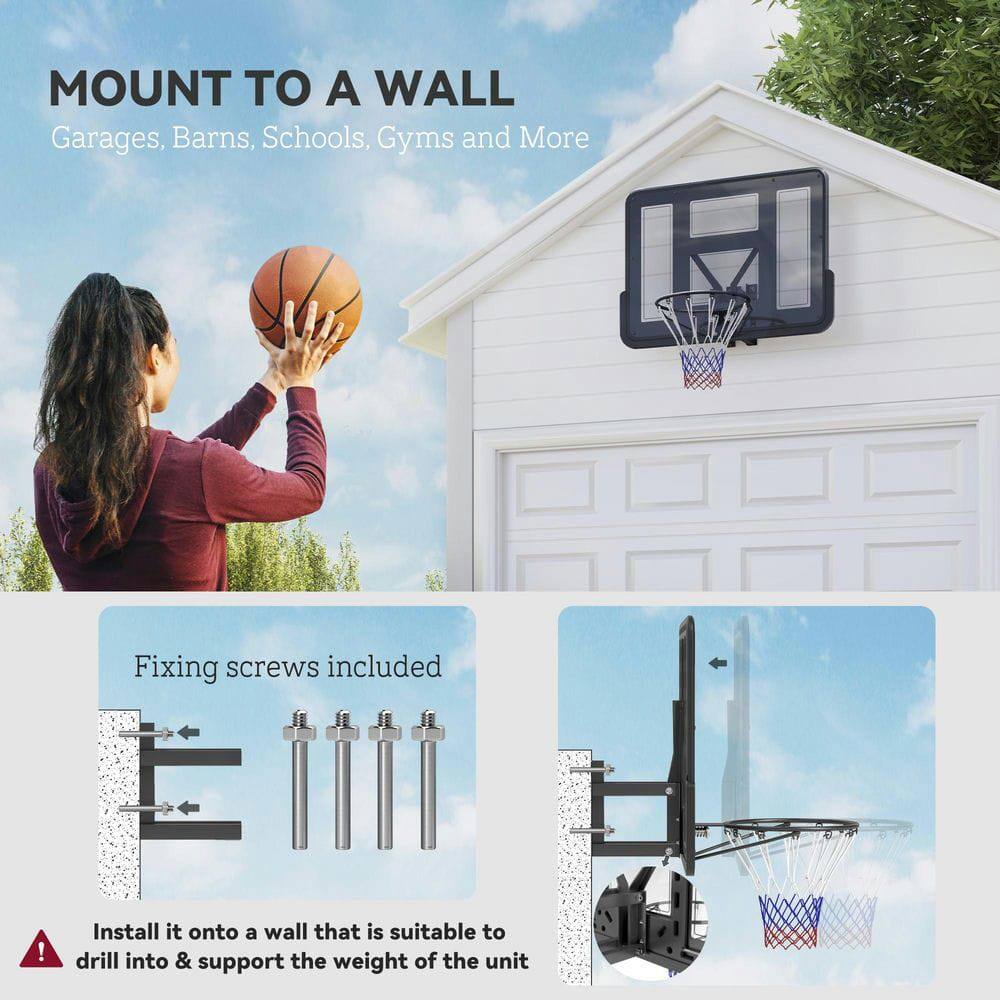 MOUNT TO A WALL  
Garages, Barns, Schools, Gyms and More  

Fixing screws included  

Install it onto a wall that is suitable to drill into & support the weight of the unit