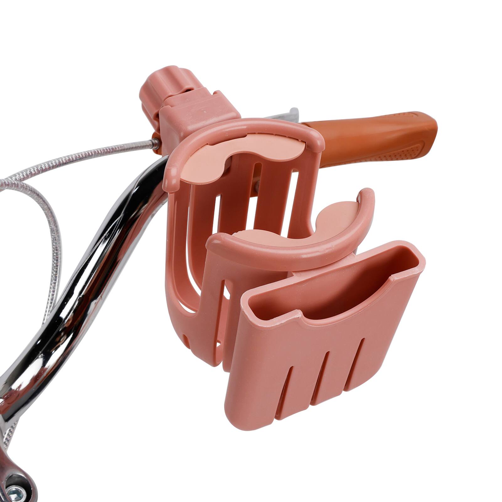 Alt View 7. Topteng - 26" Beach Cruiser Bike for Men/Women with Cup Holder, High Carbon Steel Frame, Dual Brakes, Rear Rack and Basket, Pink - Pink.