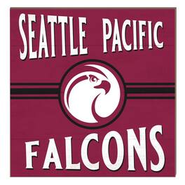 Jardine - Seattle Pacific Falcons 10" x 10" Retro Team Sign - Maroon