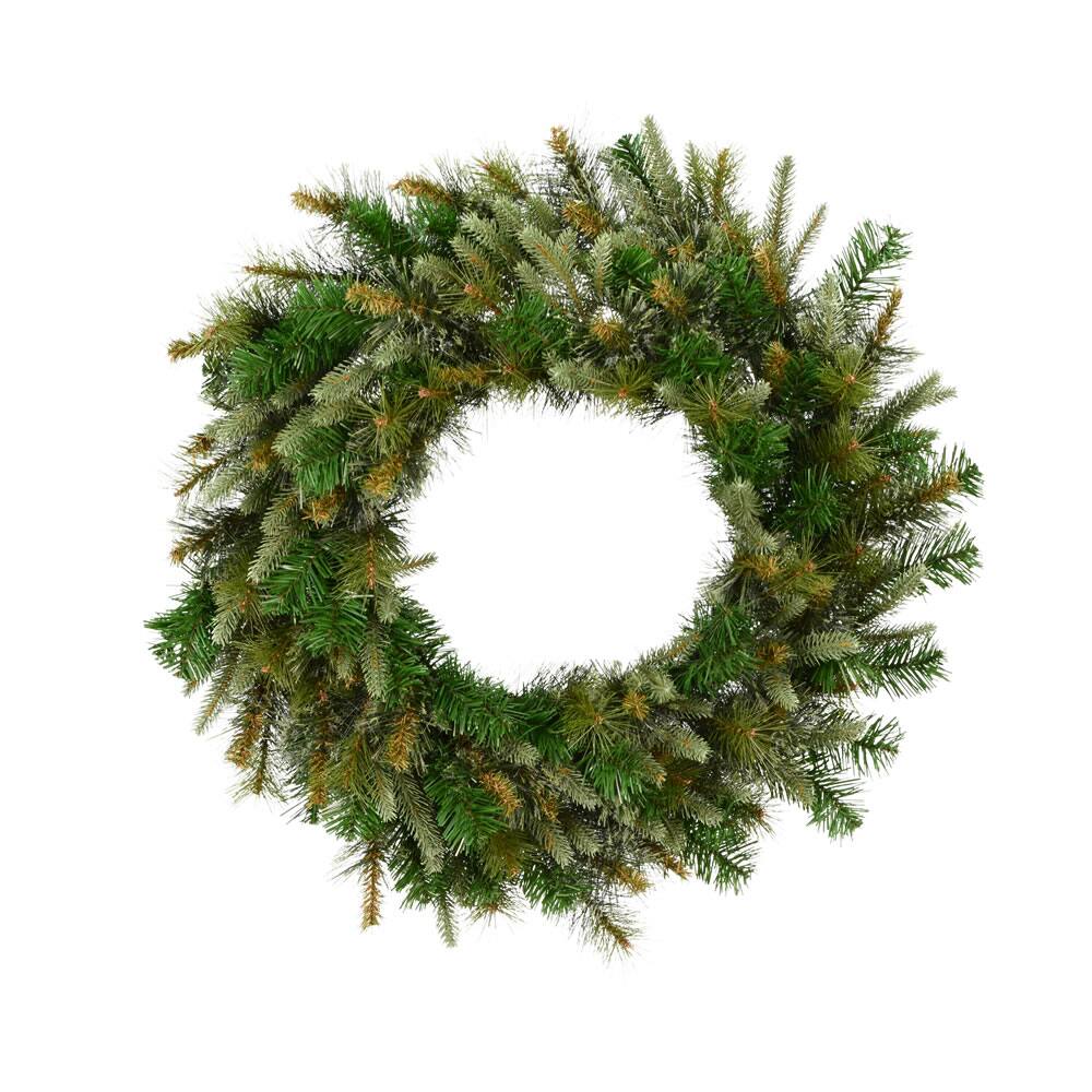 Front. Vickerman - Vickerman 36" Cashmere Wreath 210 Tips - Green.