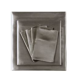 Gracie Mills - Coralie 6-Piece Wrinkle-free Satin Sheet Set - Gray