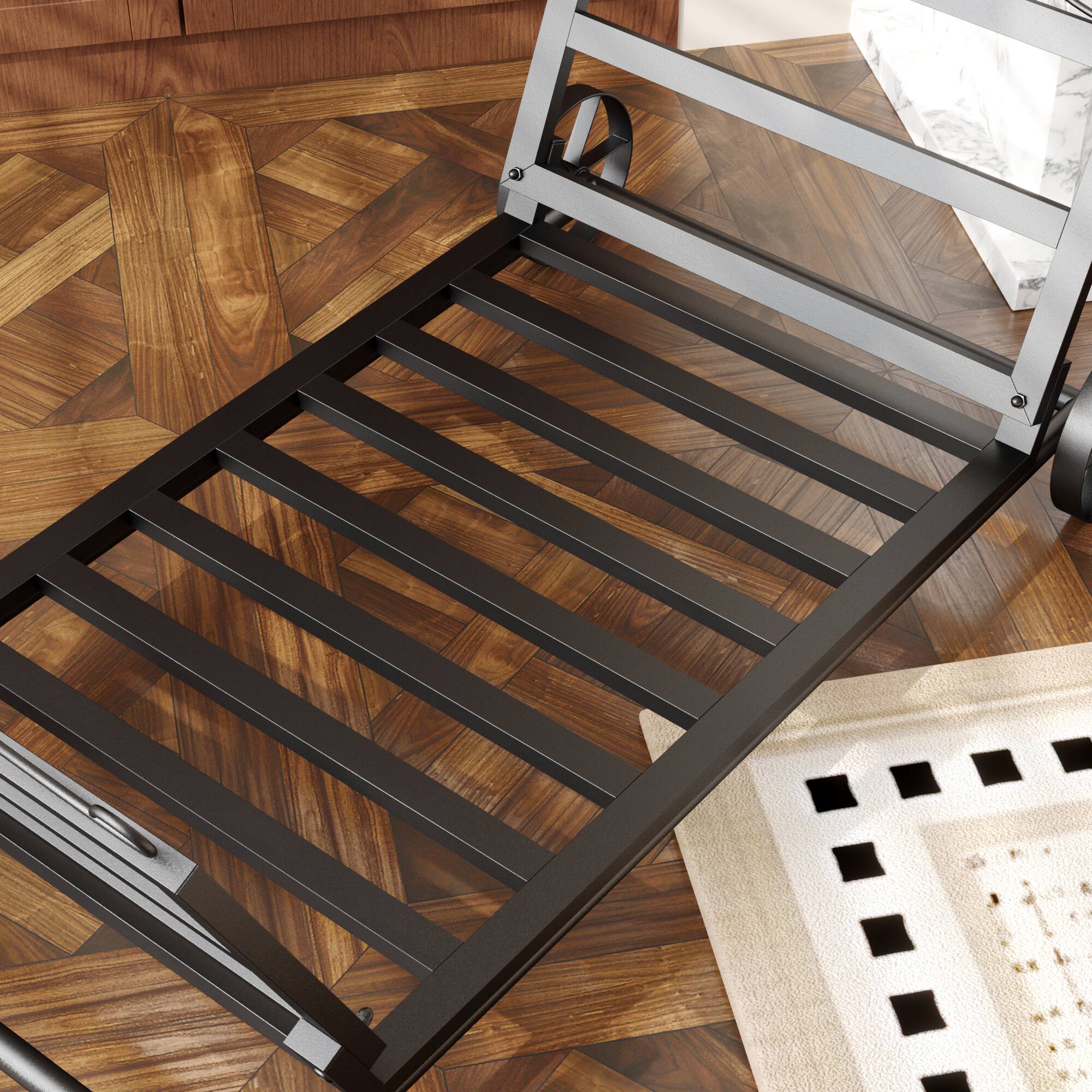 Alt View 2. Famapy - Heavy-Duty Firewood Rack with Wheels – 150 lbs Capacity, Indoor Outdoor Metal Log Holder Cart for Fireplace Storage - Black.