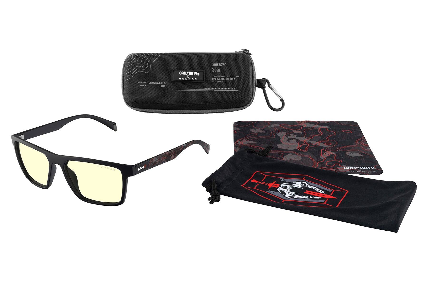 Alt View 8. GUNNAR - GUNNAR Gaming Glasses  - Call of Duty Alpha Edition, Infrared, Amber Lens - Blue Light Blocking, Relieve Dry Eye - Onyx Infrared.