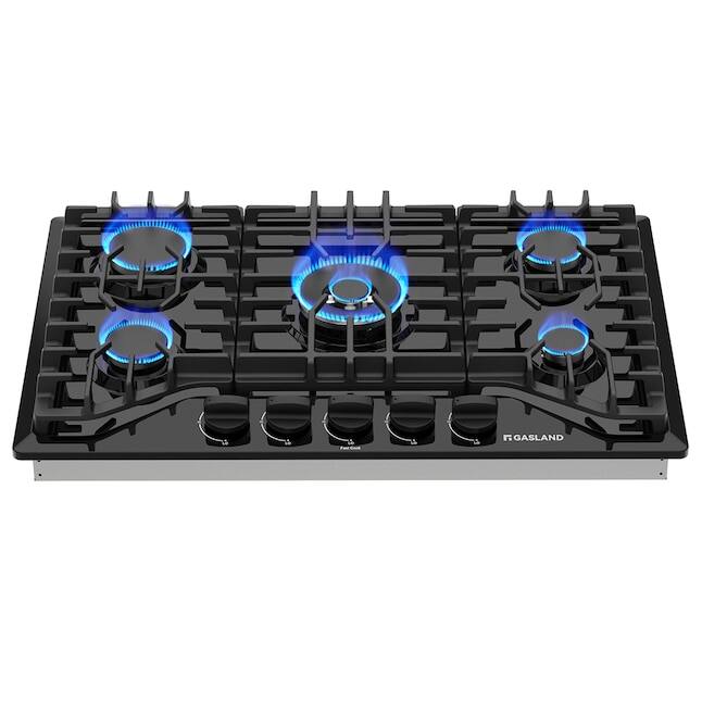 GASLAND - 30 inches Gas Cooktop with 5-Burners - Black Enamel