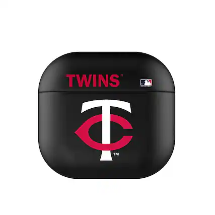 Front. Keyscaper - Minnesota Twins Insignia AirPods 4th Generation Case Cover - No Size - Black.