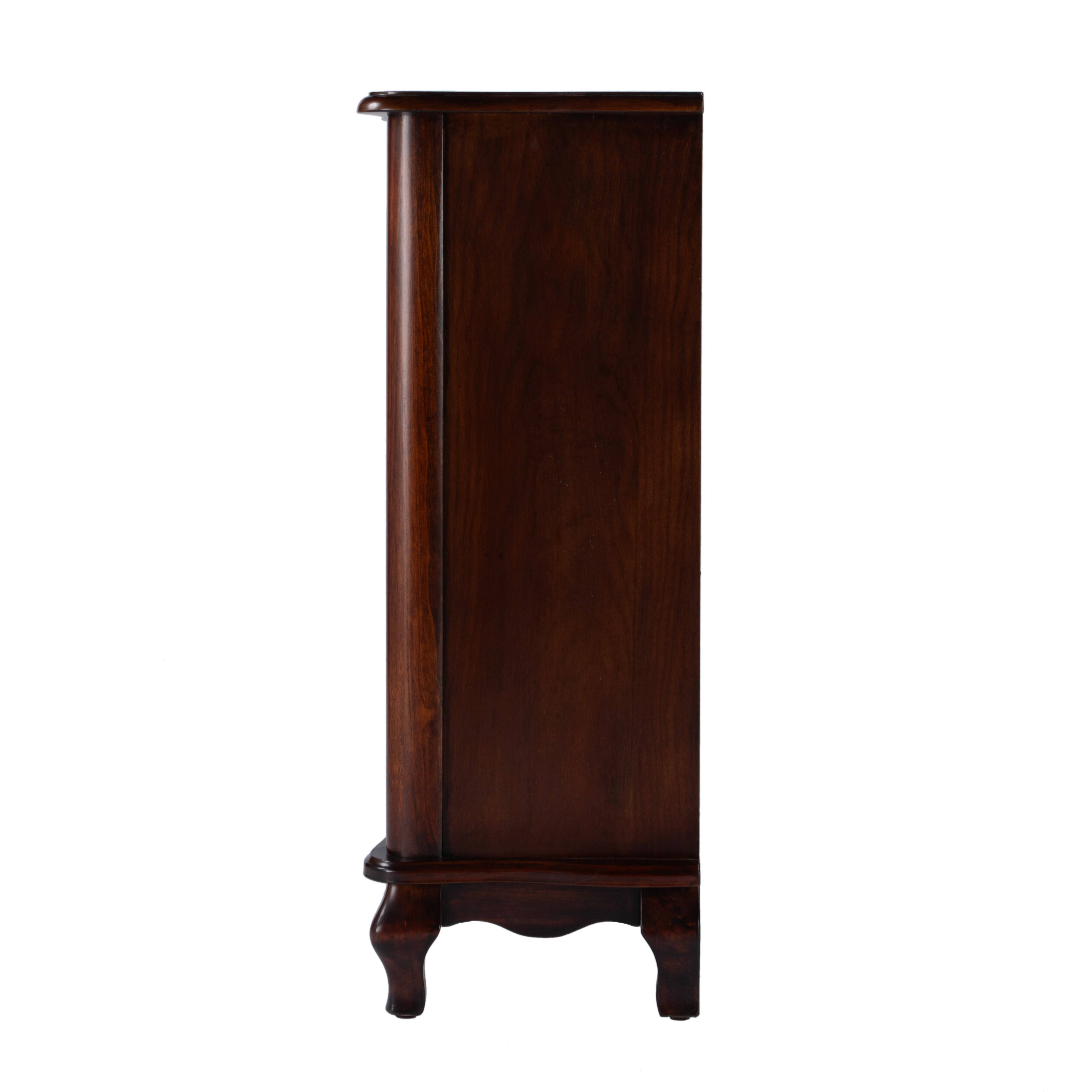 Alt View 3. Butler Specialty - Leyden 36 in. W Rectangular Wood 2 Door European Accent Cabinet with 1 Fixed Interior Shelf - Dark Brown.