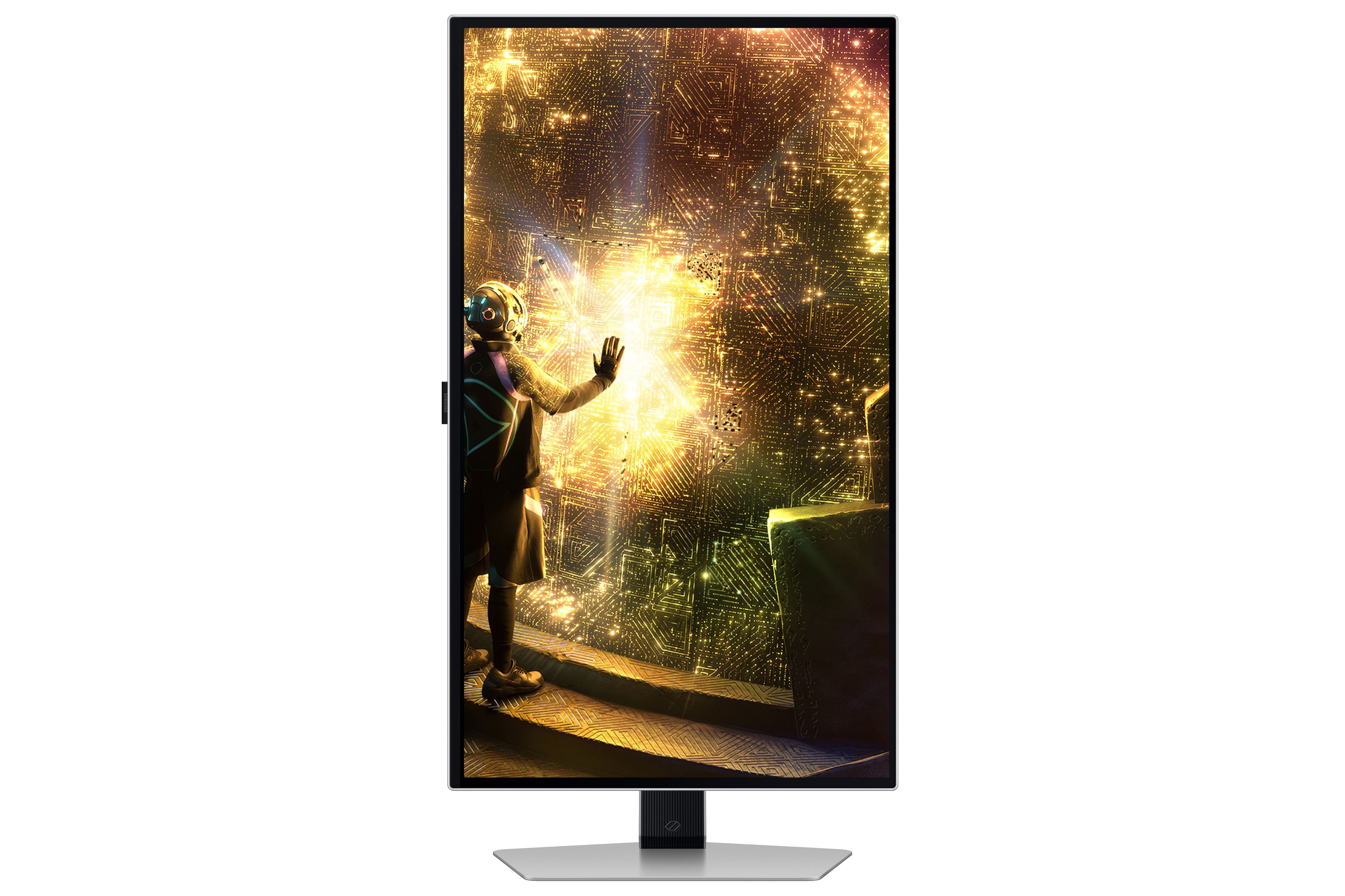 Alt View 14. Samsung - 27" Odyssey OLED G6 (G61S) QHD 240Hz 0.03ms FreeSync Premium Pro and G-Sync Compatible Gaming Monitor with HDR - Silver Metal with Slim Design.