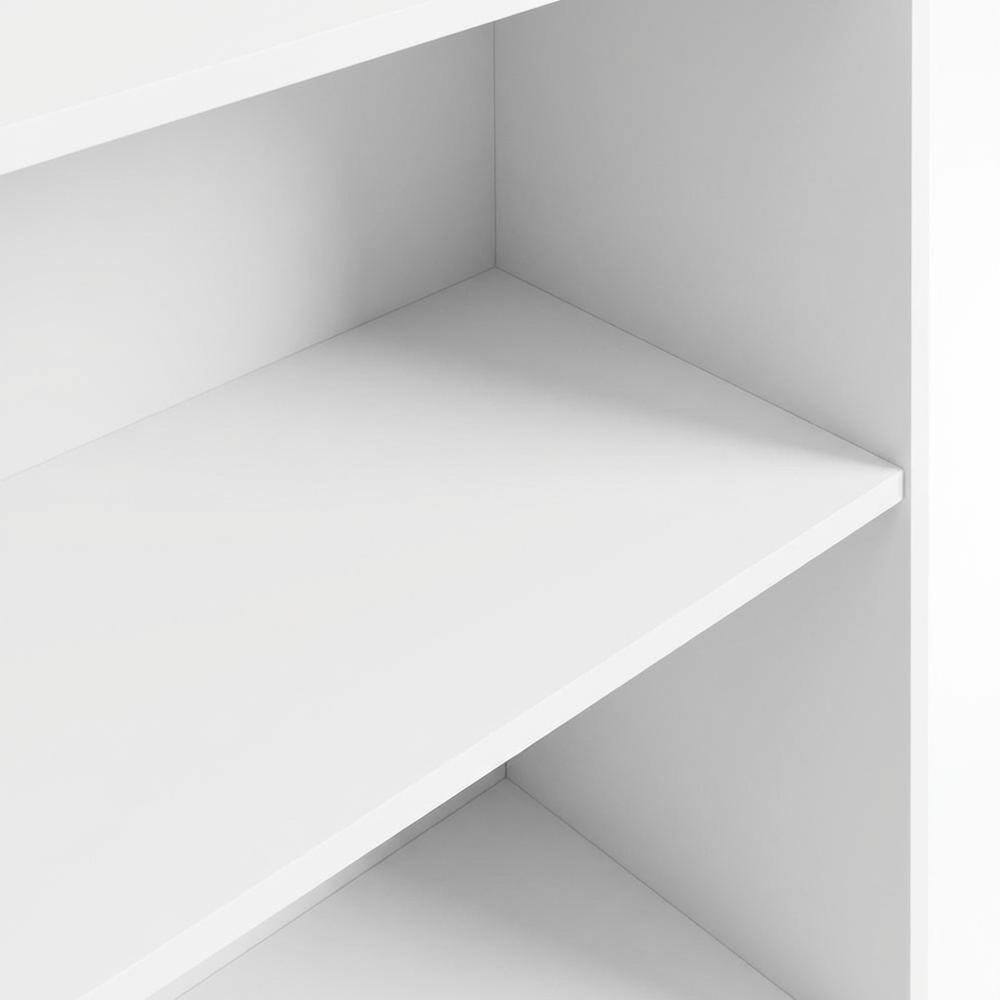 Angle. FurniFact - Wood 3-Tier Open Shelf Closet & Clothing Storage Organizer - White.