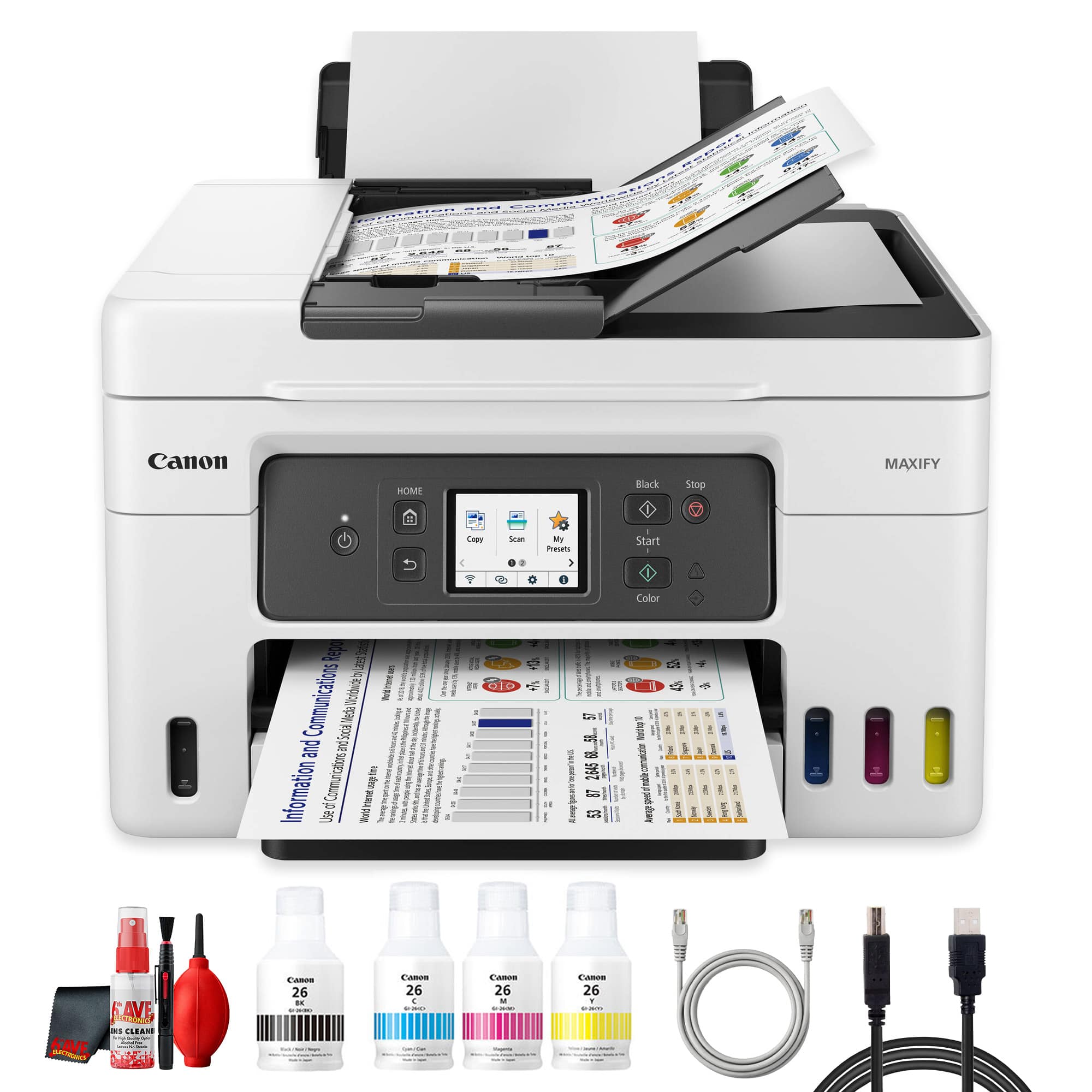 Canon - MAXIFY GX4020 Wireless All-in-One Printer Bundle
