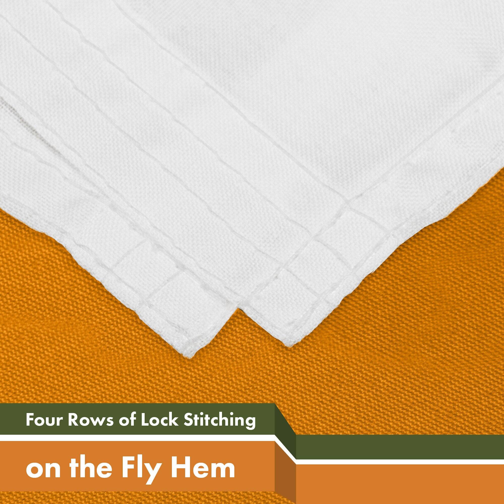 Four Rows of Lock Stitching on the Fly Hem