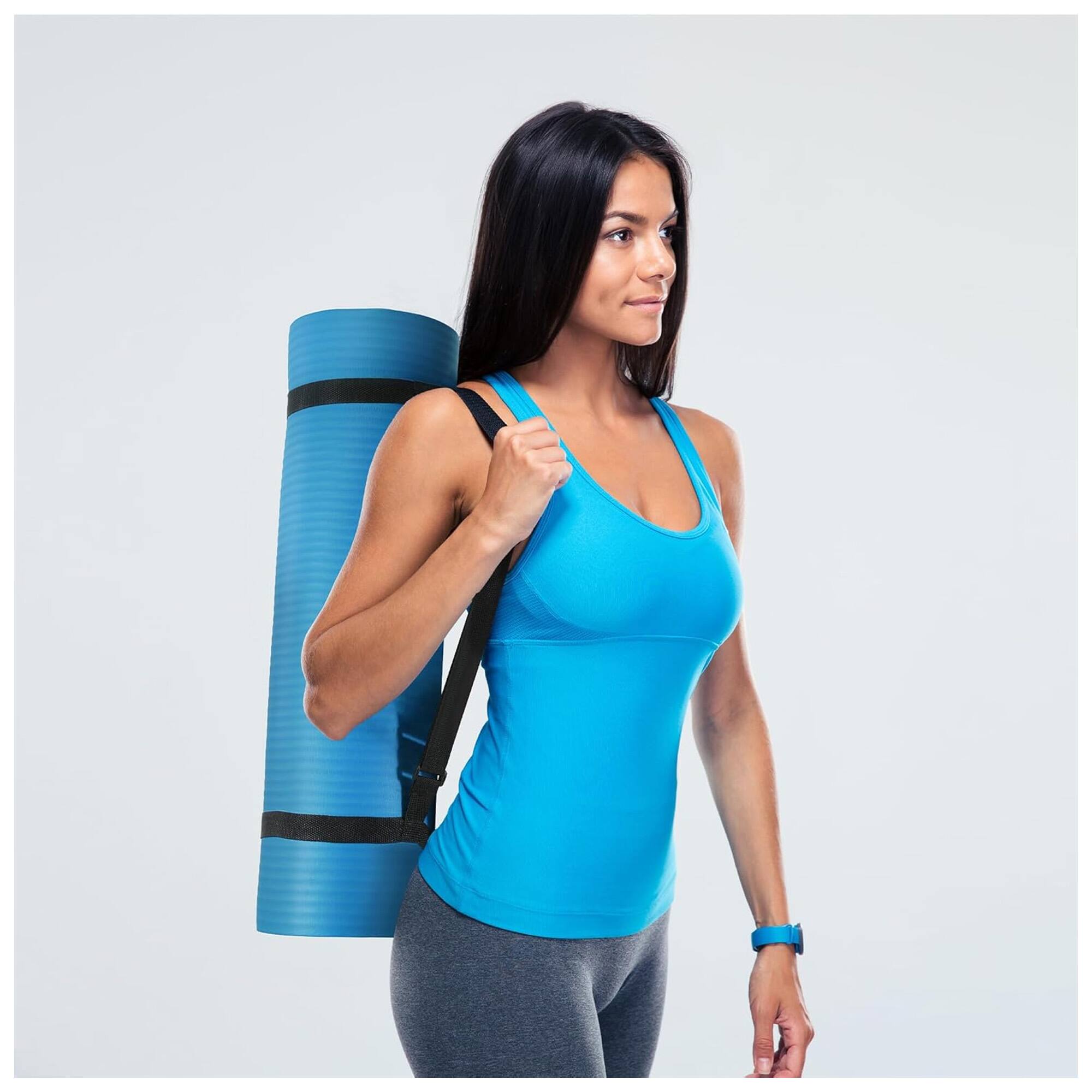 Fitvids 1/2 Inch Thick High Density Exercise Yoga Mat, Carrying
