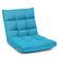 Front. Costway - Adjustable 14-Position Folding Floor Chair - Peacock Blue.
