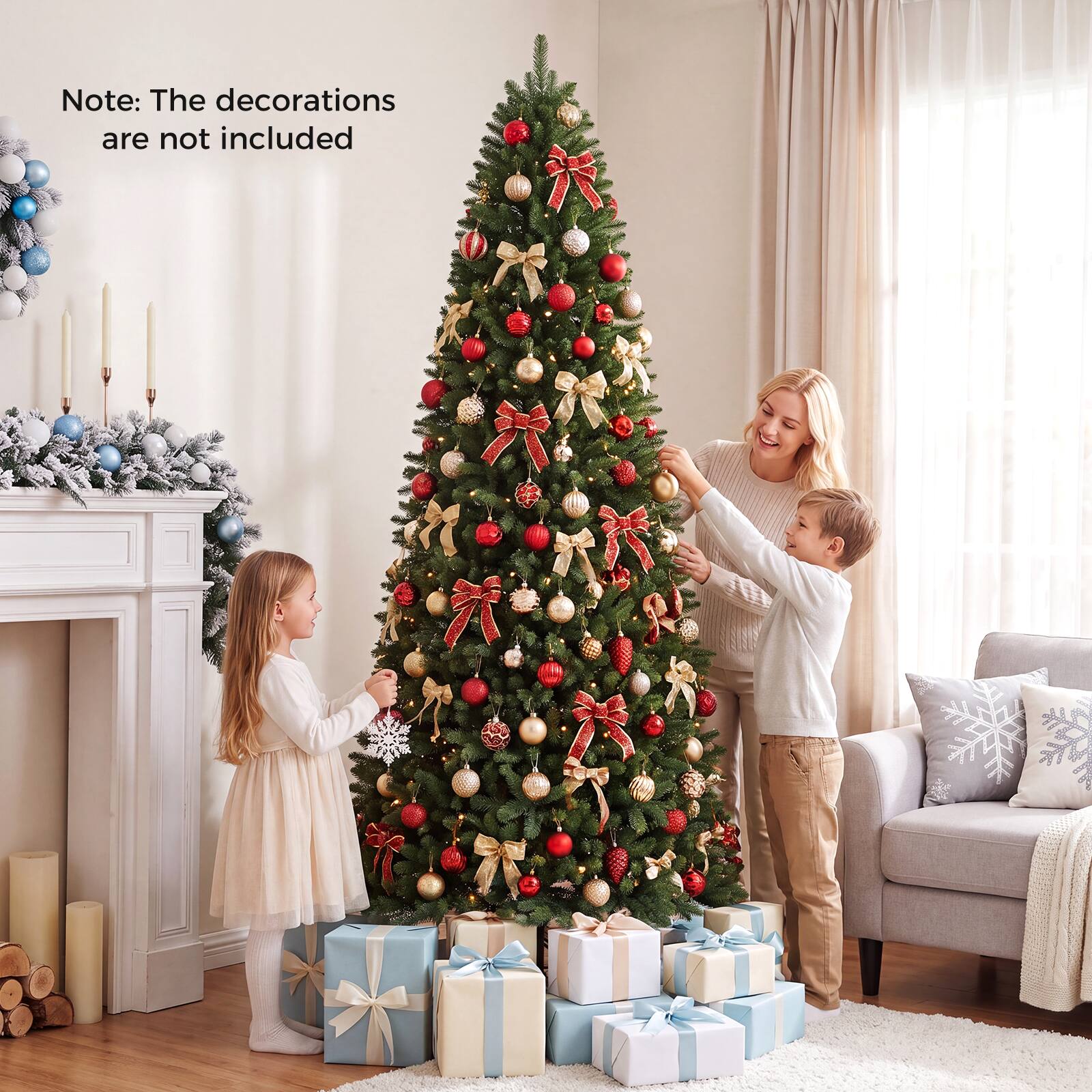 Note: The decorations are not included