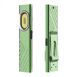 PRIMEPLUS - WT7 Hand-free 700-Lumen EDC Portable Flashlight with Magnetic Clip, Ultra-Slim, Aluminum Alloy, IP44 Water Resistant - Green