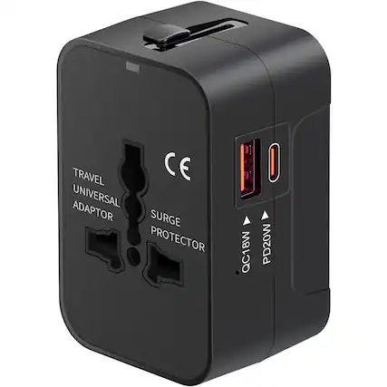 TRAVEL UNIVERSAL ADAPTOR
SURGE PROTECTOR
QC18W PD20W