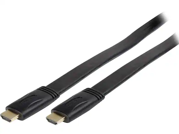 Front. StarTech.com - StarTech.com HDMIMM25FL 25 ft. Black Flat High Speed HDMI Cable with Ethernet Male to Male.