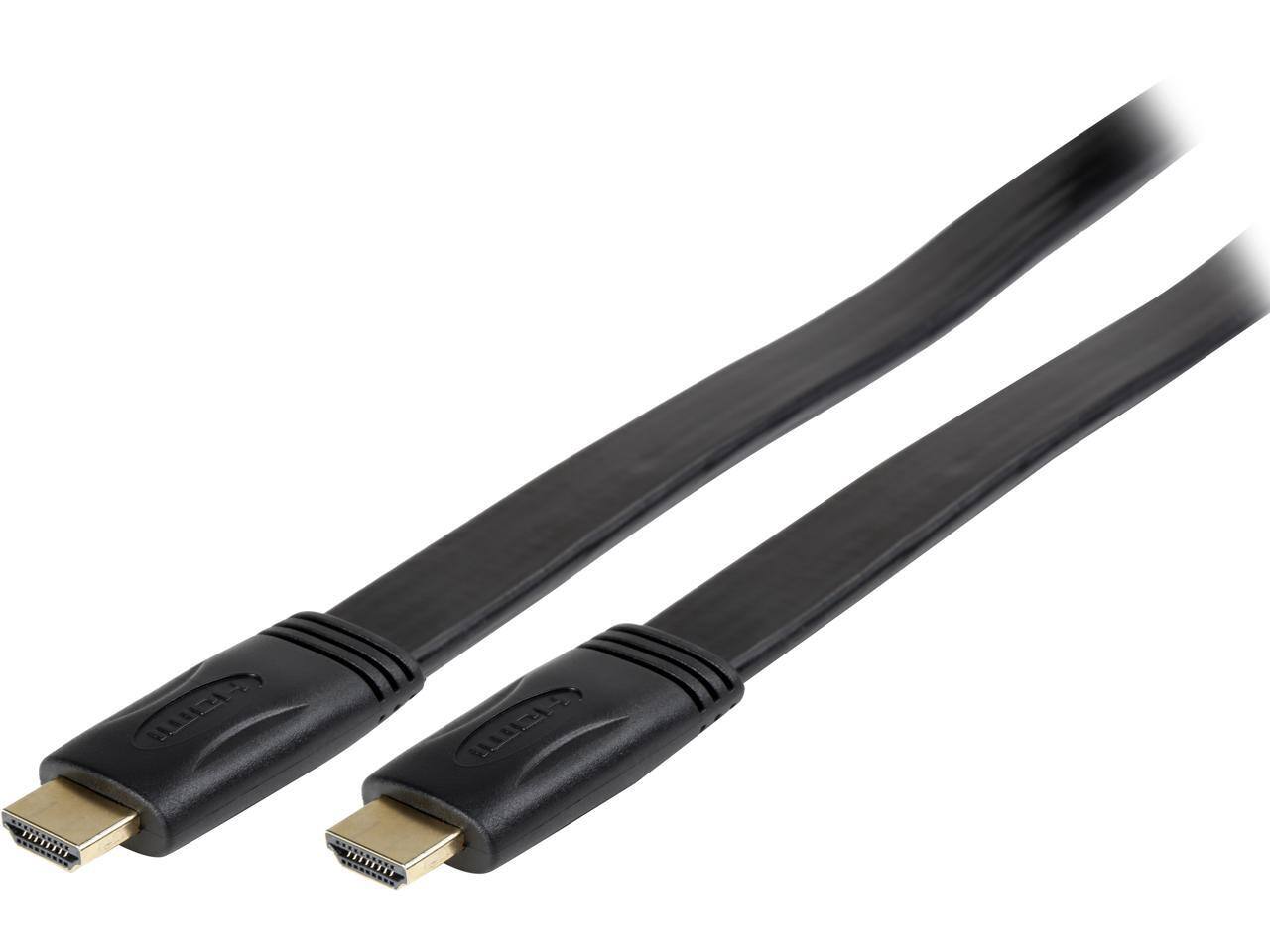 Front. StarTech.com - StarTech.com HDMIMM25FL 25 ft. Black Flat High Speed HDMI Cable with Ethernet Male to Male.
