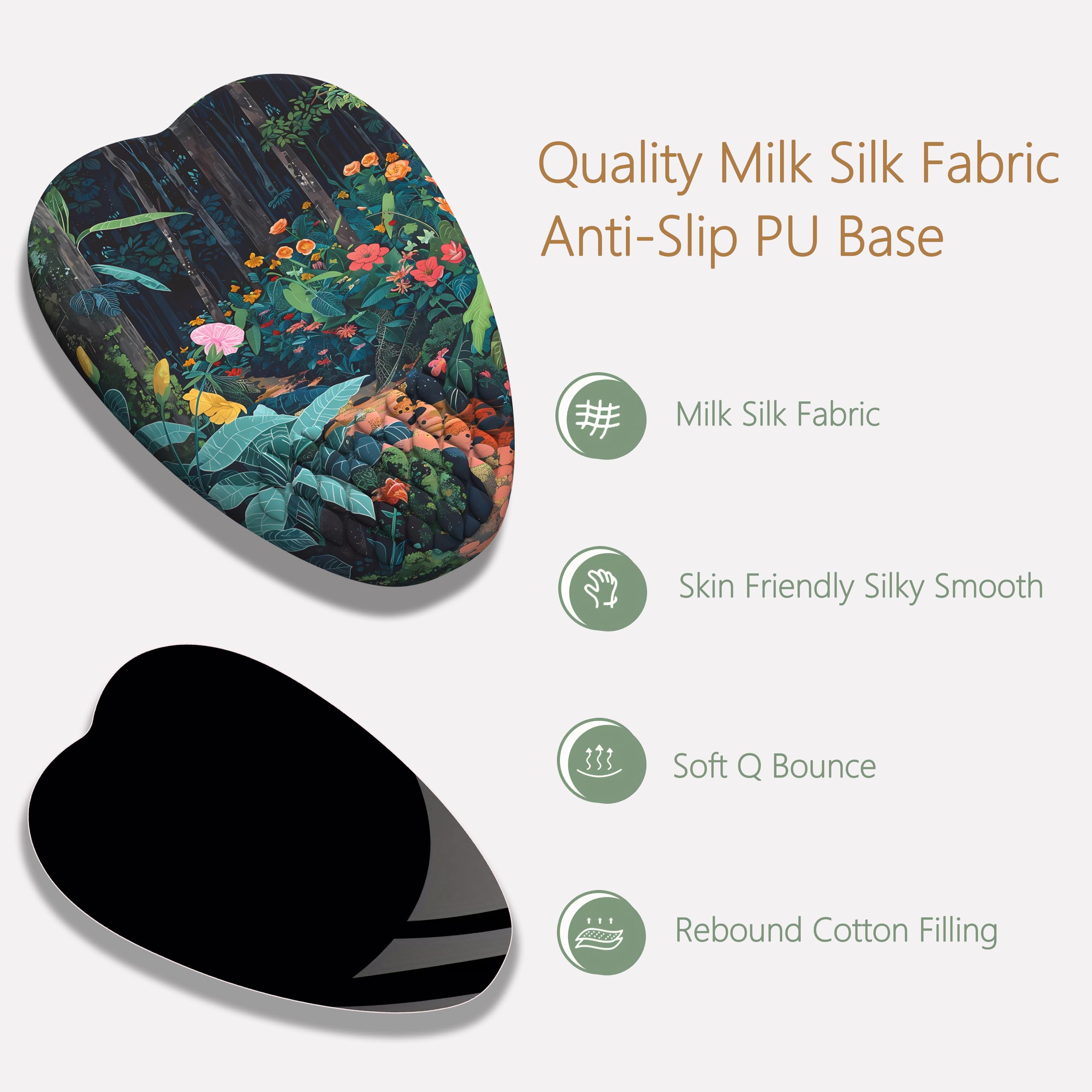 Quality Milk Silk Fabric  
Anti-Slip PU Base  

- Milk Silk Fabric  
- Skin Friendly Silky Smooth  
- Soft Q Bounce  
- Rebound Cotton Filling