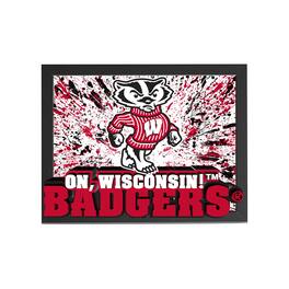 Sporticulture - Wisconsin Badgers 14" x 18" Framed 3D Lenticular Art - Red