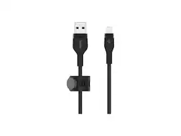 Belkin - CAA010BT1MBK Black BOOST CHARGE PRO Flex USB-A Cable with Lightning Connector - 3.28 ft.