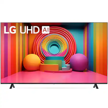 Front. LG - 43" Class UHD Series 4K UHD TV with webOS 24 - Black.