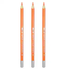 Unique Bargains - Watercolor Pencils, Color Pencil Set for Adult Coloring, Blending, 3pcs - Orange Yellow