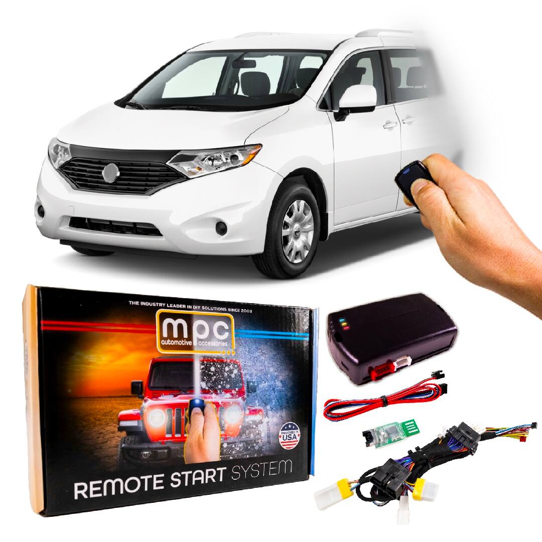 MPC - OEM Remote Activated Remote Start Kit For 2011-2017 Nissan Quest -Push-to-Start - Black