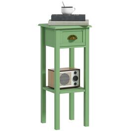 Homcom - Side Table with Drawer and Shelf - Green