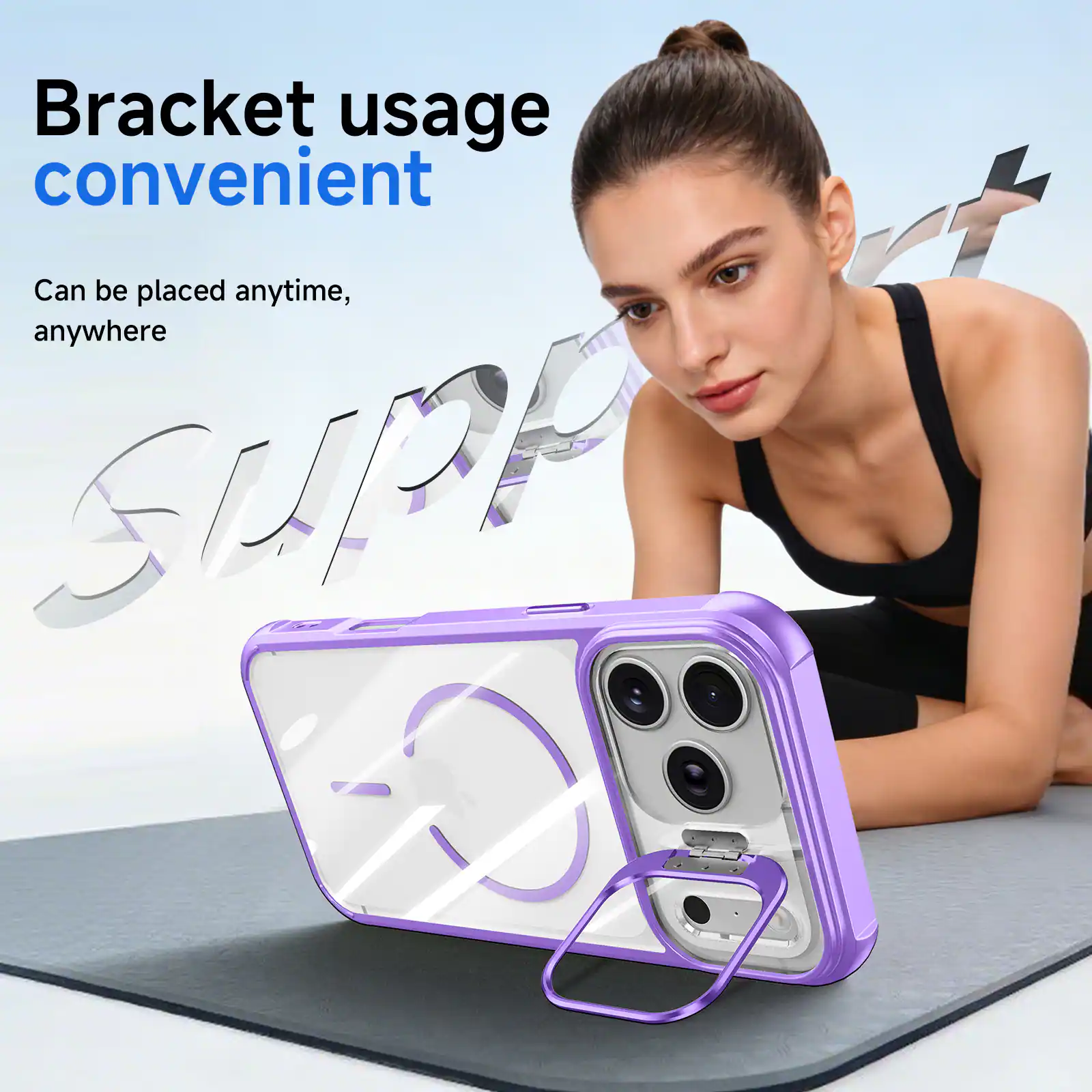 Bracket usage convenient  
Can be placed anytime, anywhere