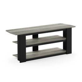 Furinno - Parsons 50-in TV Entertainment Center - French Oak/Black