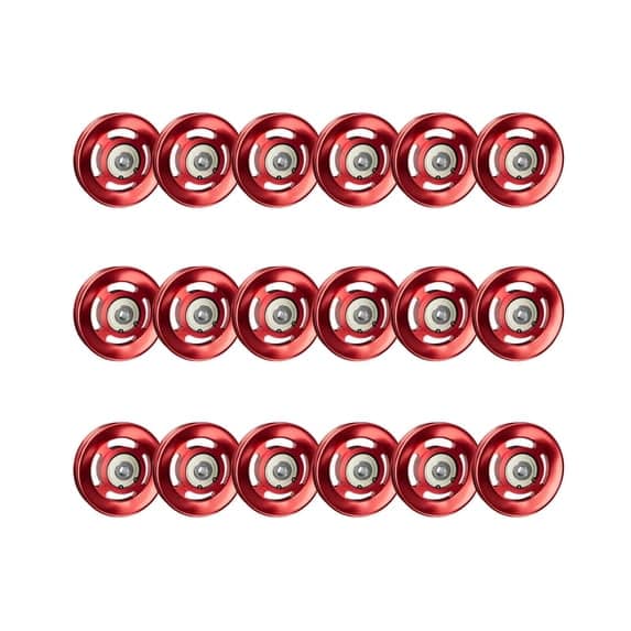 Mikolo - Pulley system for home gym, Aluminum Pulley Wheel Universal Alloy Bearing for Cable Machine Gym Equipment Part 18PCS - Red price history on PriceWatchPro