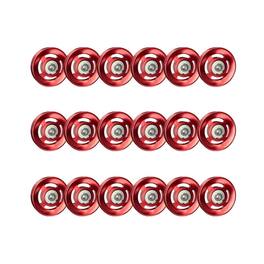 Mikolo - Pulley system for home gym, Aluminum Pulley Wheel Universal Alloy Bearing for Cable Machine Gym Equipment Part 18PCS - Red
