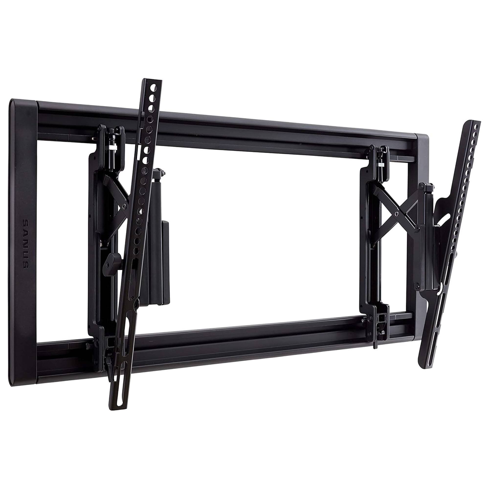 Front. SANUS Elite - Tilting TV Wall Mount for 42”-90” TVs up to 150lbs, 12 deg Tilt w/ 6.8” Extension, DIY TV Mount w/ Included Hardware - Black.
