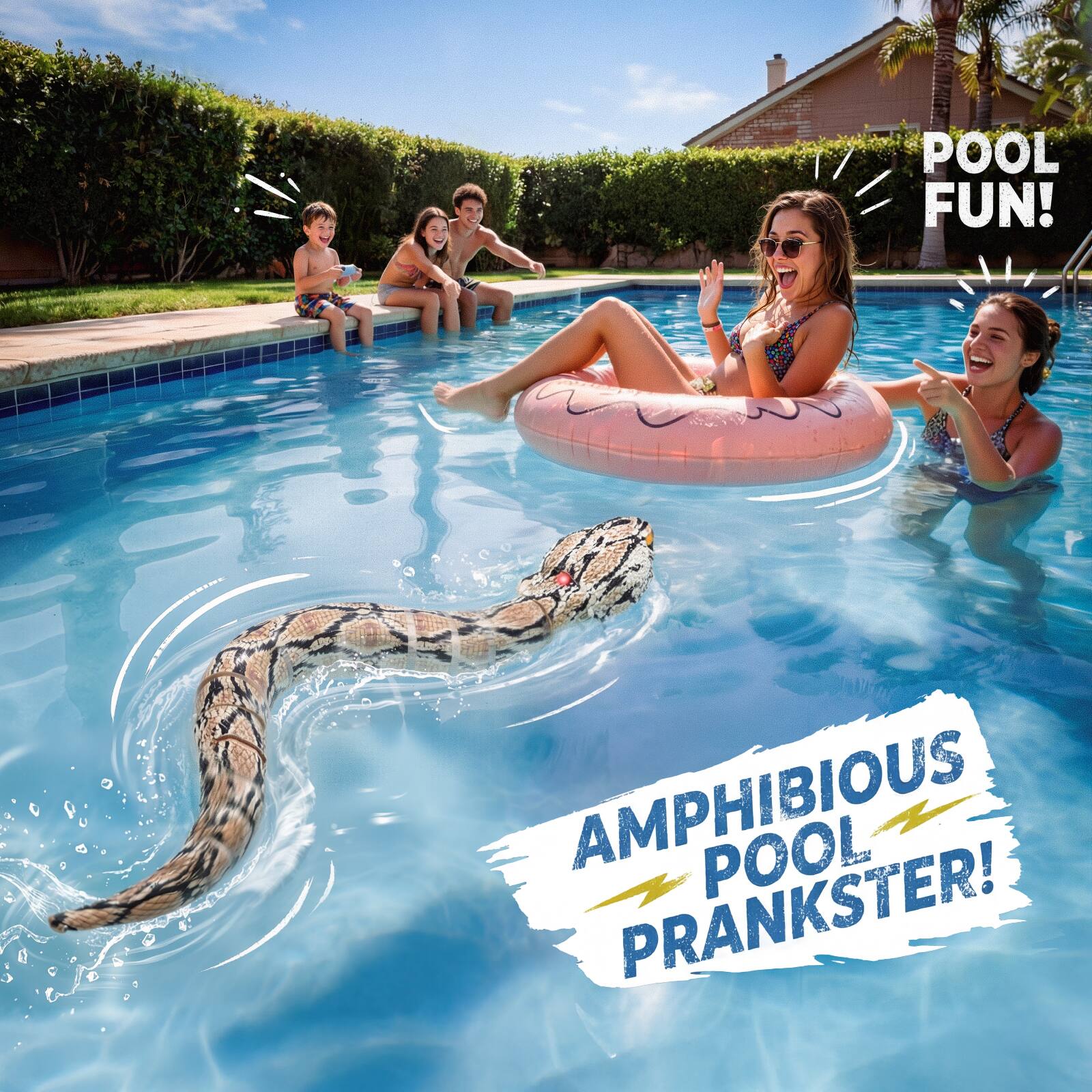 POOL FUN!  
AMPHIBIOUS POOL PRANKSTER!