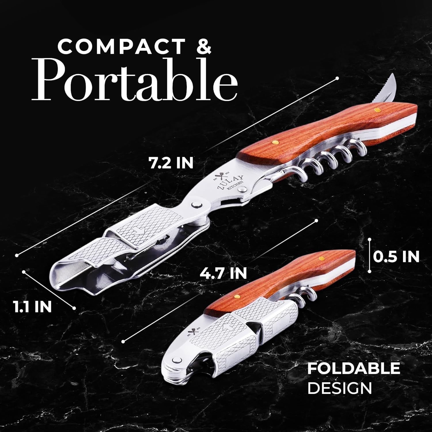COMPACT & Portable  
7.2 IN  
4.7 IN  
0.5 IN  
1.1 IN  
FOLDABLE DESIGN