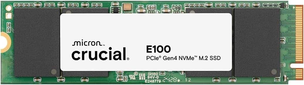 Crucial - CT1000E100SSD8 E100 1TB M.2 NVMe PCIe Gen4 Internal SSD, Up to 5,000MB/s, Laptop & Desktop Compatible