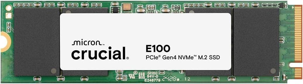 Crucial - CT1000E100SSD8 E100 1TB M.2 NVMe PCIe Gen4 Internal SSD, Up to 5,000MB/s, Laptop & Desktop Compatible