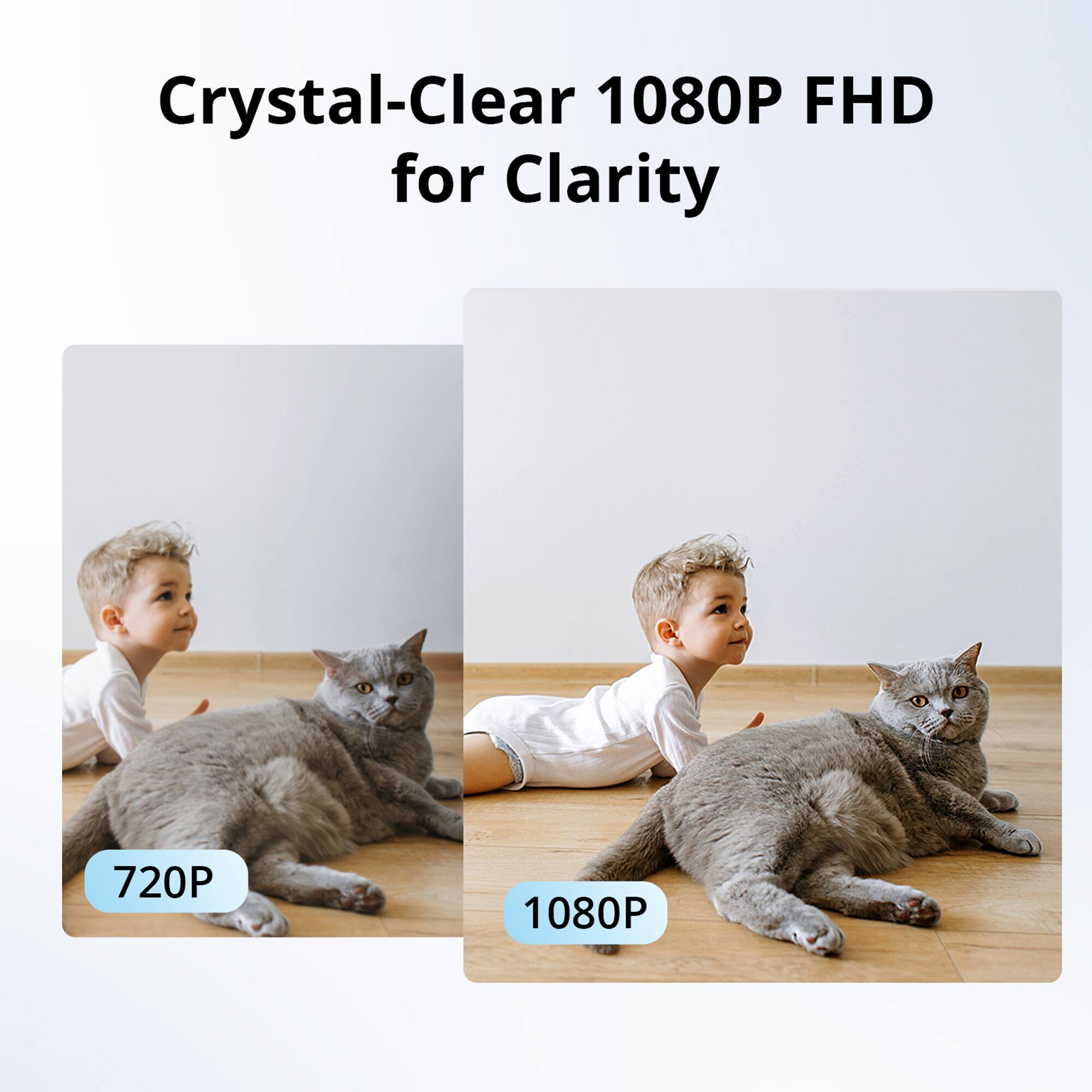 Crystal-Clear 1080P FHD for Clarity

720P

1080P