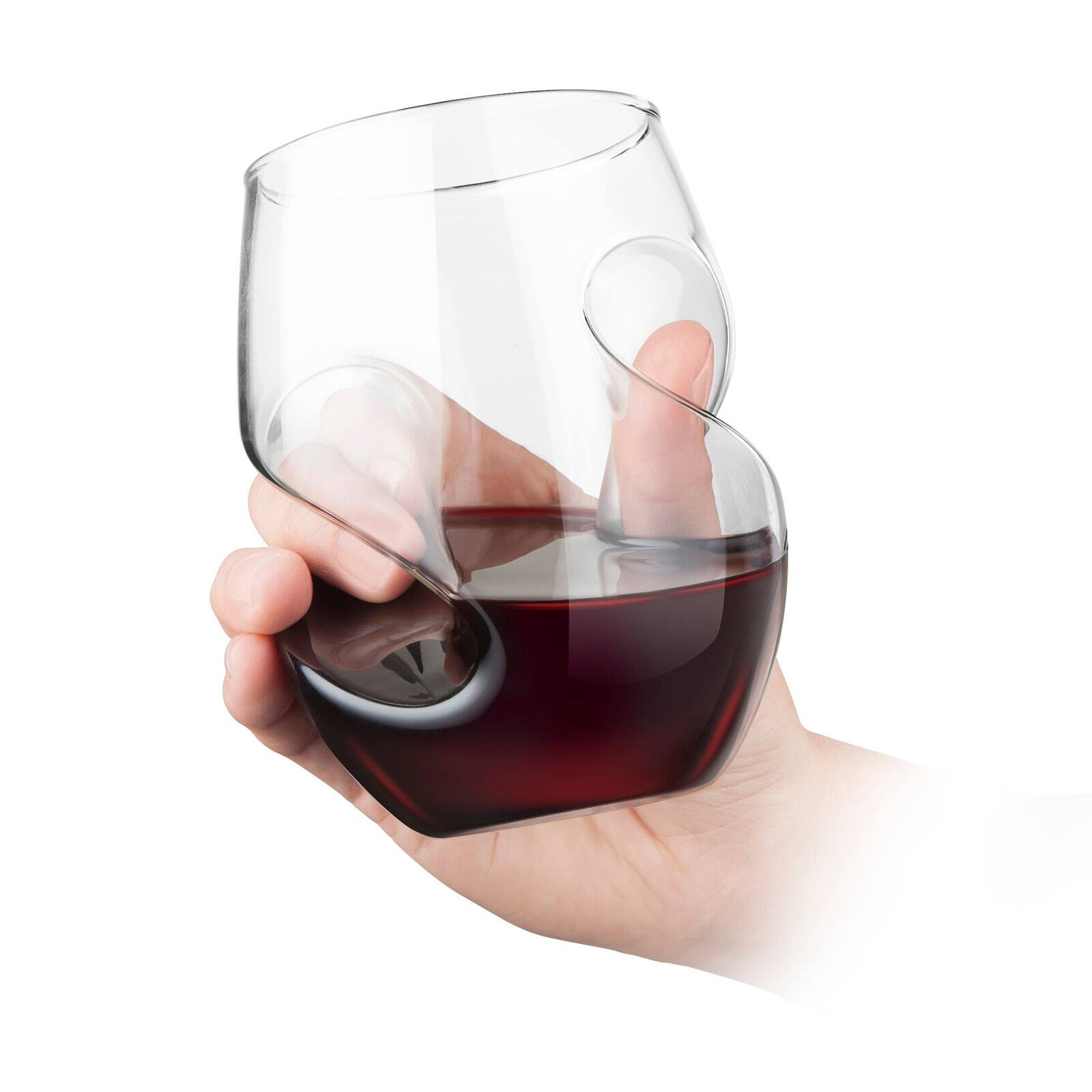 Alt View 1. Final Touch - Conundrum Red Wine Glasses, Set of 4 - Clear.